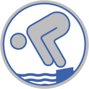 Jugendschwimmabzeichen Silber Zu sehen ist das Abzeichen für Jugendliche im Schwimmen in Silber.